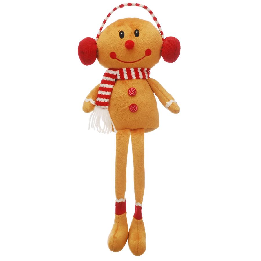 Soft Sitting Gingerbread Man With Dangly Legs